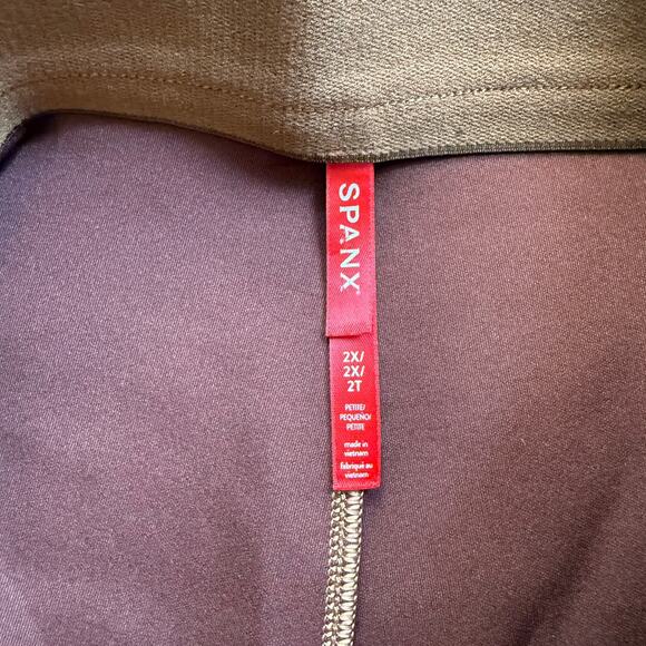 SPANX Faux Suede Flare Pants Caramel Brown Womens 2X - Picture 11 of 11